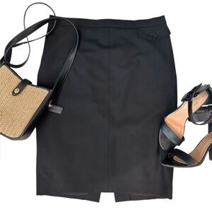 BCBGMaxAzria Wool Pencil Skirt - Black Size 8